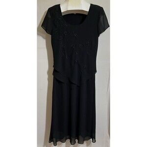 Maxi Dress  Floral Beading Bling Classic Career Mom Formal Funeral Versatile Y